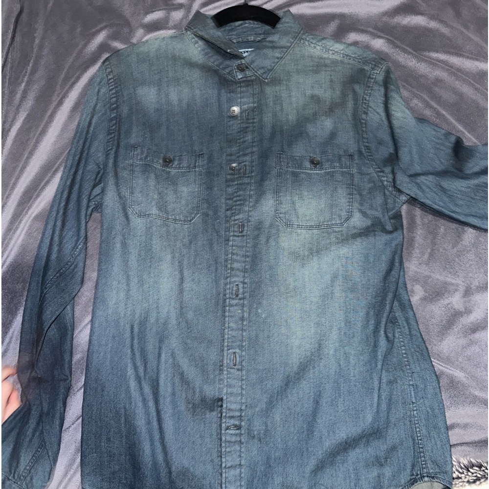 Mens button up denim shirt